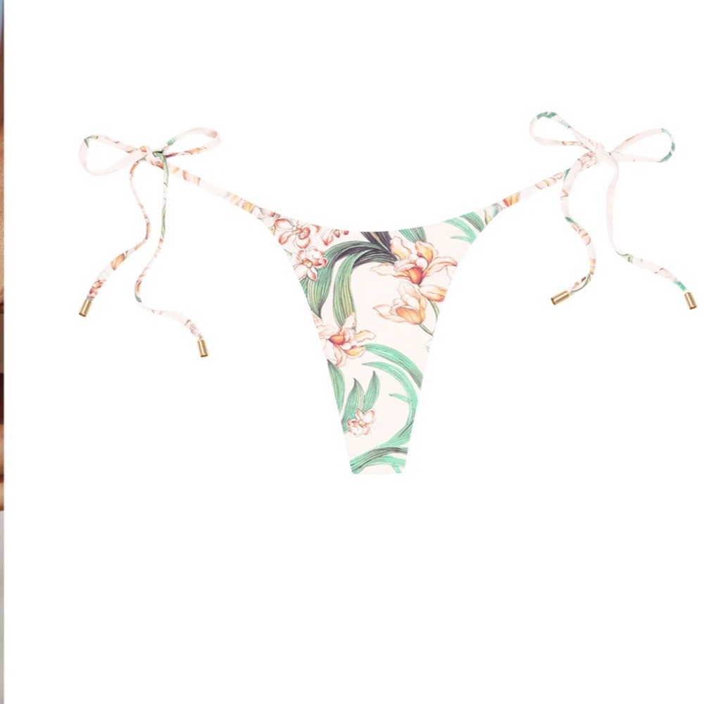 Monday swimwear peach flora Palma bottoms size small